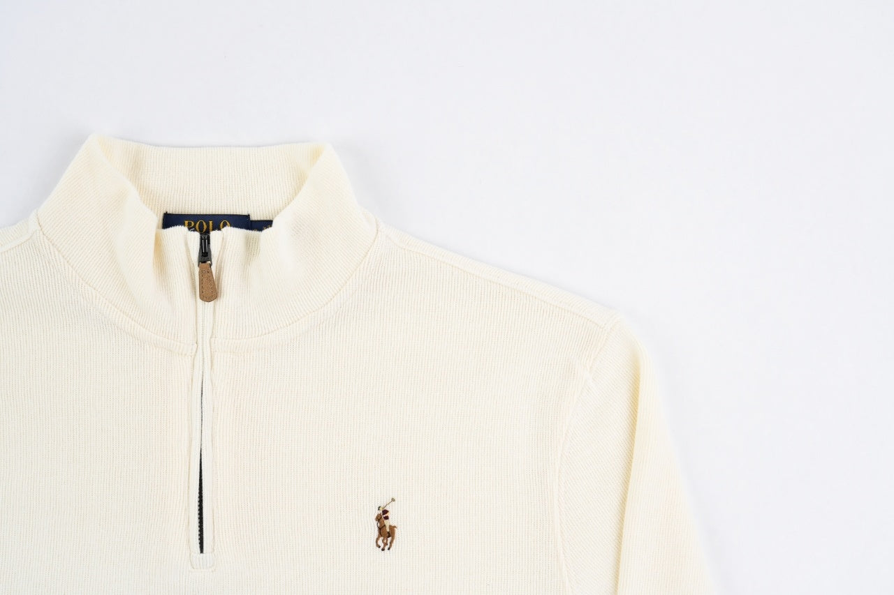 Ralph Lauren Beige Half Zip Sweater