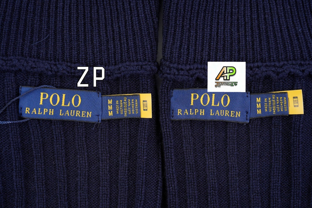 Ralph Lauren Navy Collar Wool Sweater RL009