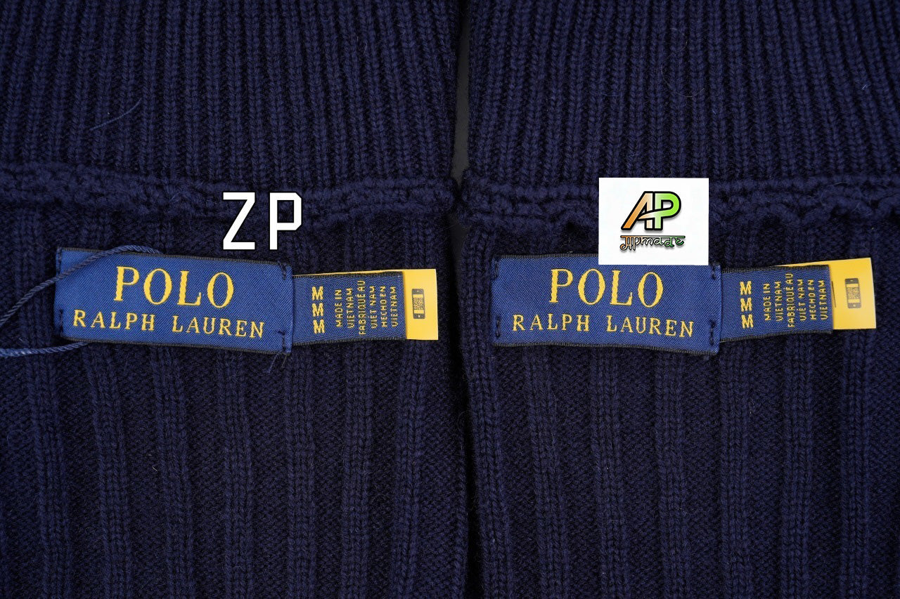 Ralph Lauren Navy Collar Wool Sweater RL009