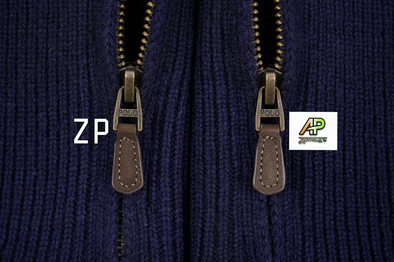 Ralph Lauren Navy Collar Wool Sweater RL009