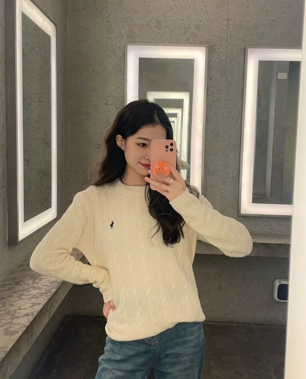 Ralph Lauren Ruff Crew Neck Knit Sweater