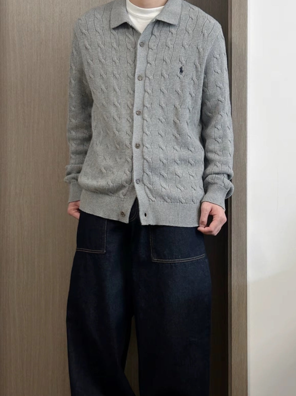 Ralph Lauren Pony Cable Shirt Navy