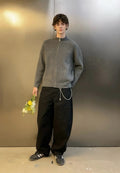 Maison Margiela MM6 N54 Gray Cardigan with Stitched Back Corners