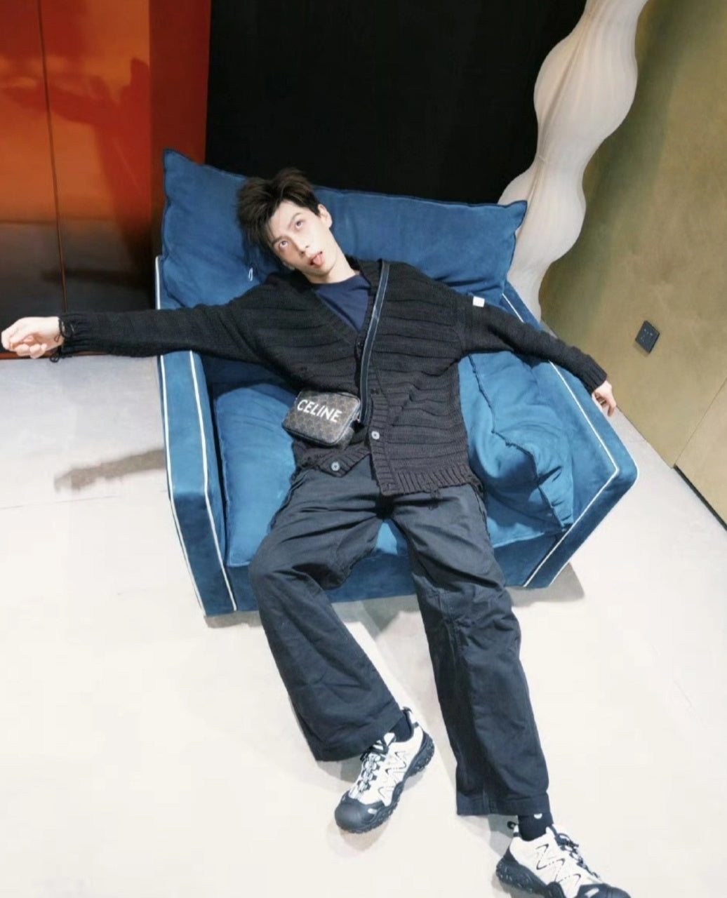 Maison Margiela MM6 Wool Blend Distressed Cardigan