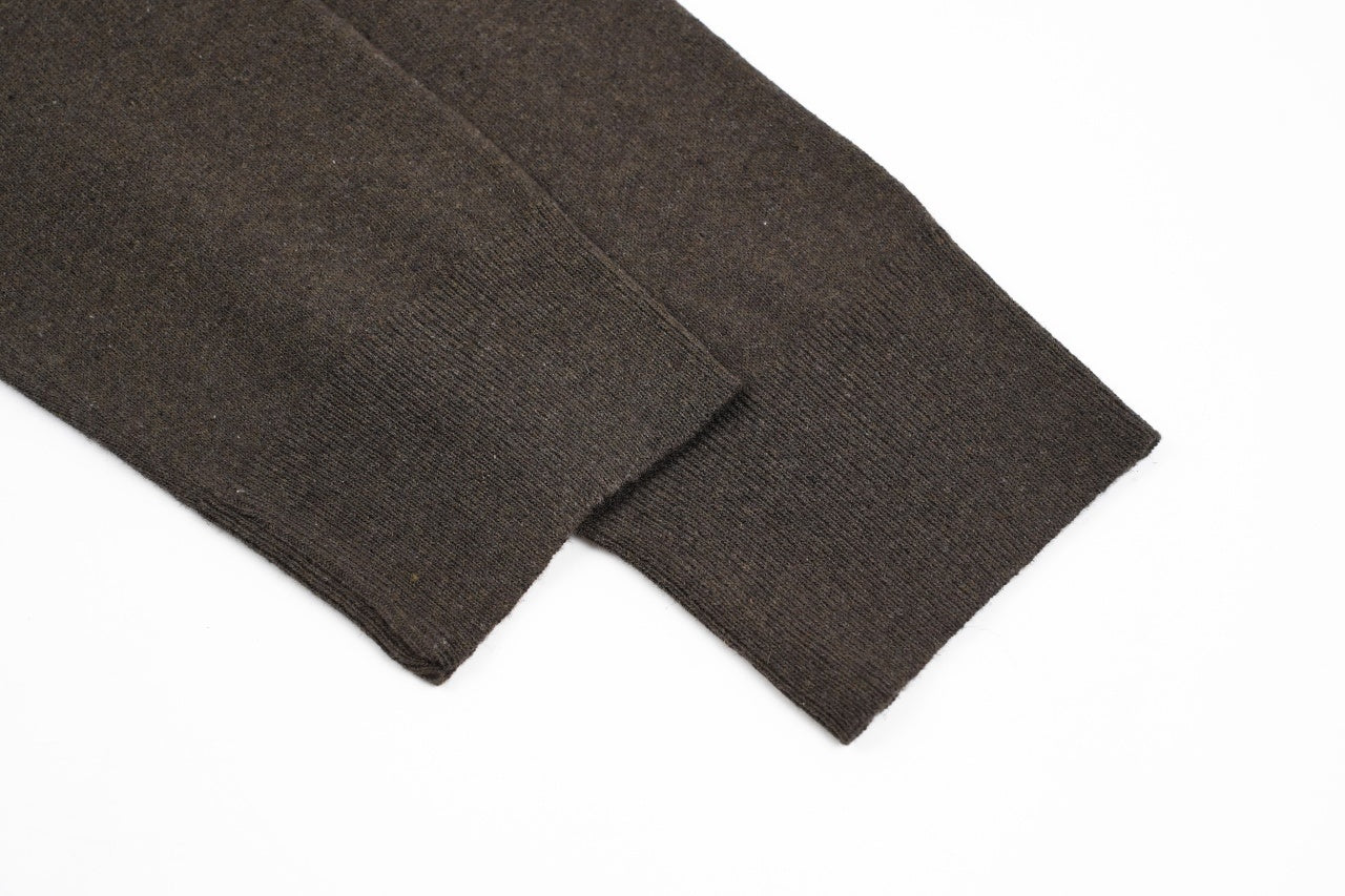 Maison Margiela Suede Patch Wool Polo Sweater