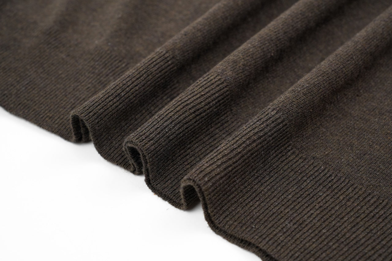 Maison Margiela Suede Patch Wool Polo Sweater