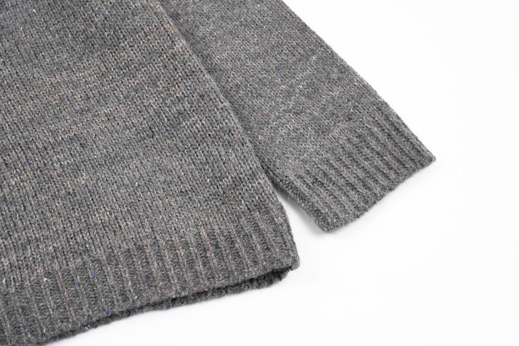 Maison Margiela Grey Wool-Blend Half-Zip Sweater