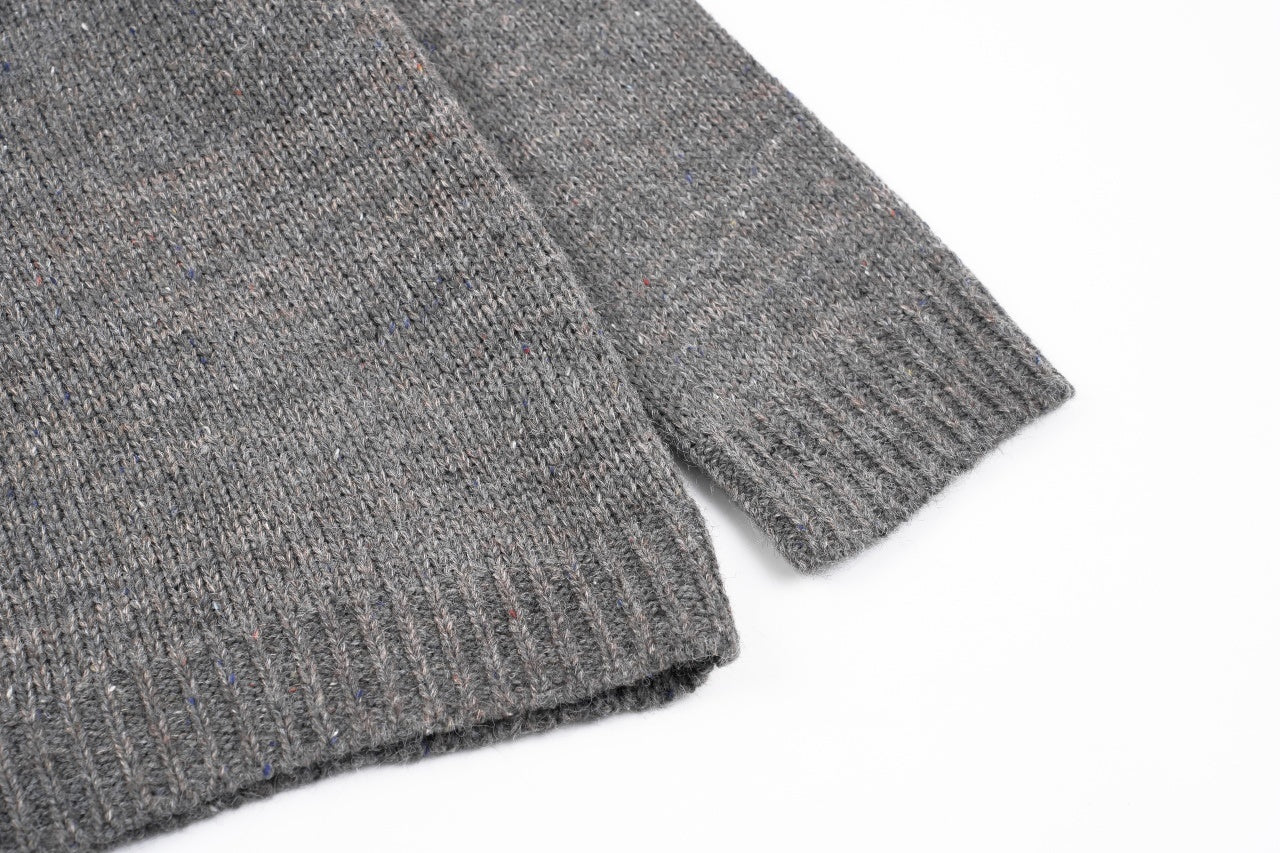 Maison Margiela Grey Wool-Blend Half-Zip Sweater