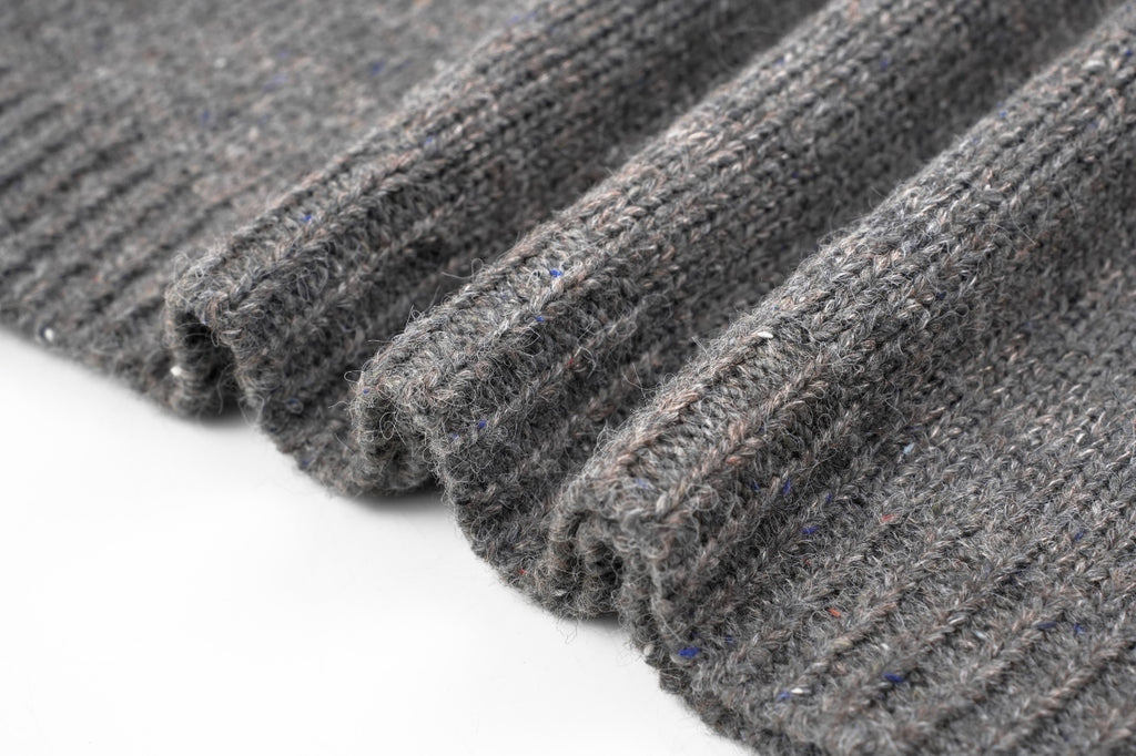 Maison Margiela Grey Wool-Blend Half-Zip Sweater