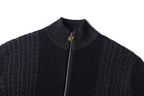 Versace 25SS High-Neck Zip-Up Jacquard Knit Sweater