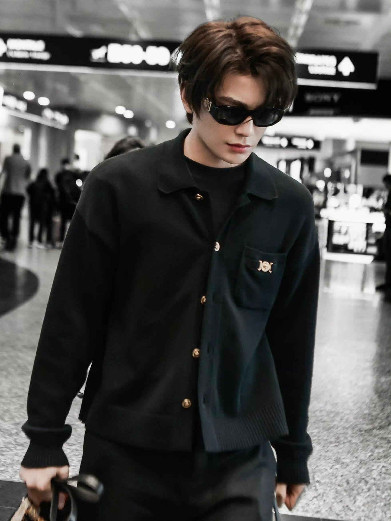 Versace 25SS Button-Down Ribbed Trim Cardigan