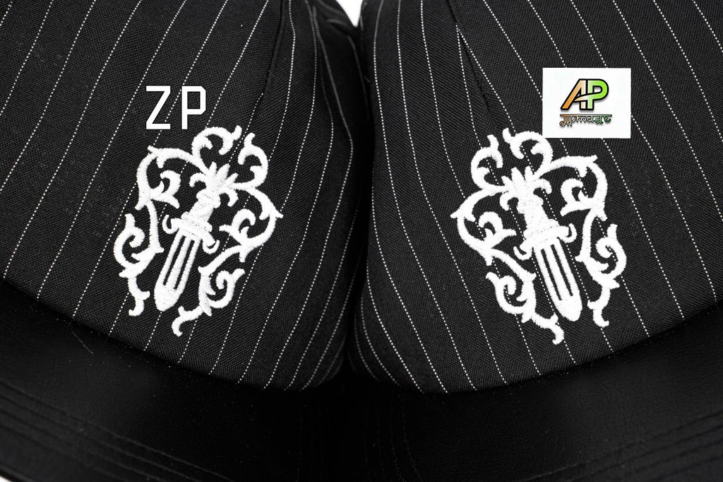 Chrome Hearts Vine and Sword Pattern Hat Black