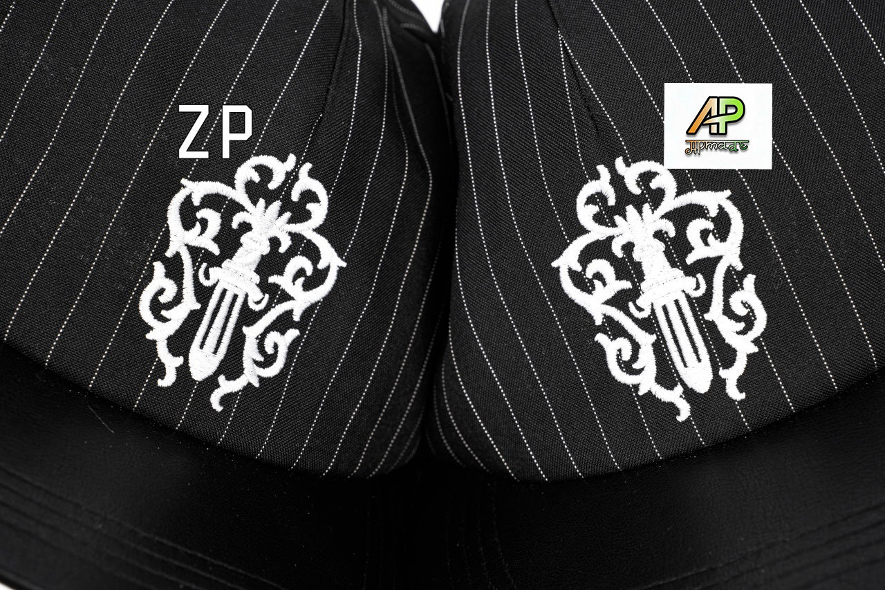 Chrome Hearts Vine and Sword Pattern Hat Black