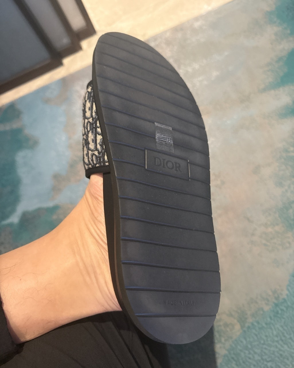 Christian Dior H-Town Oblique Platform Slides