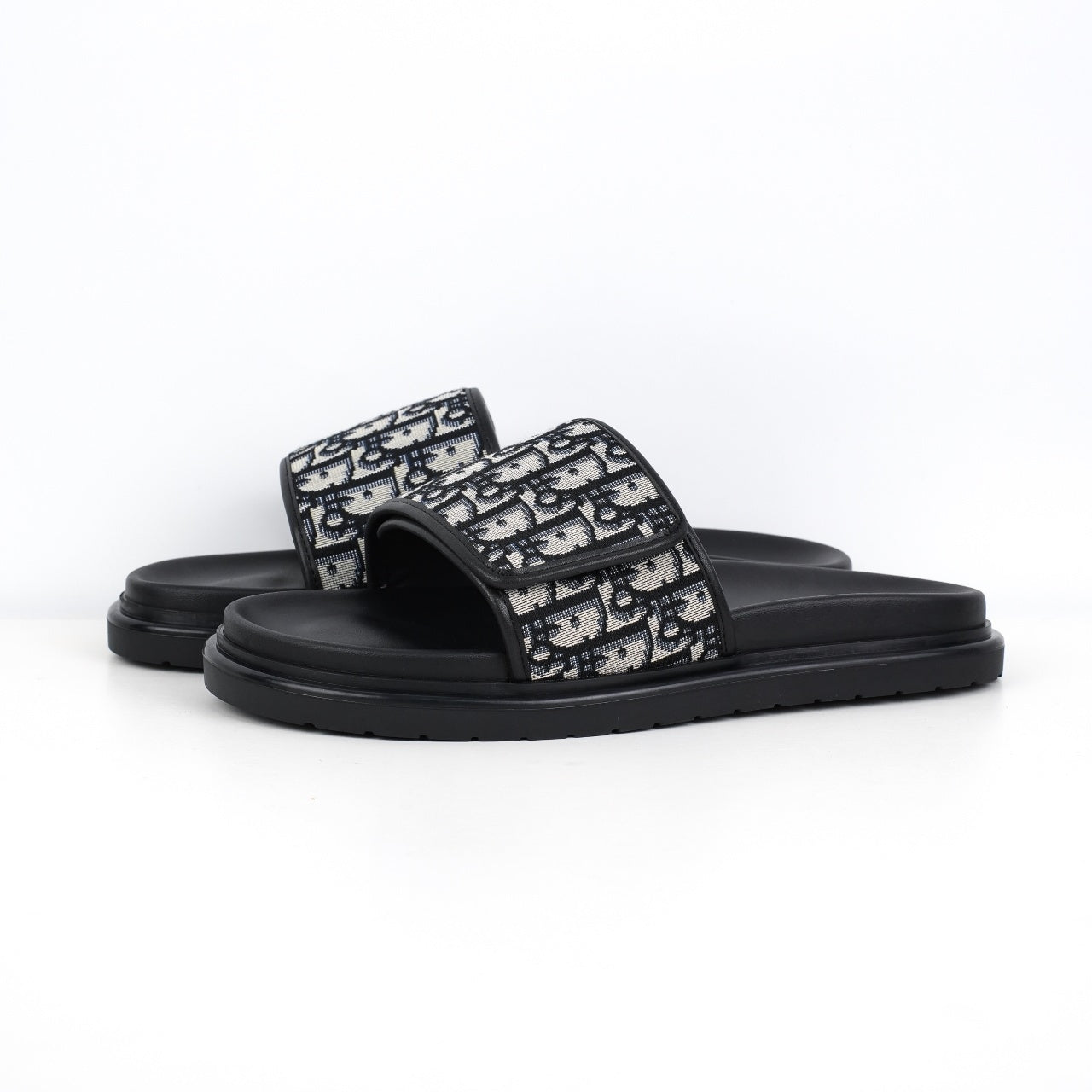 Christian Dior H-Town Oblique Platform Slides