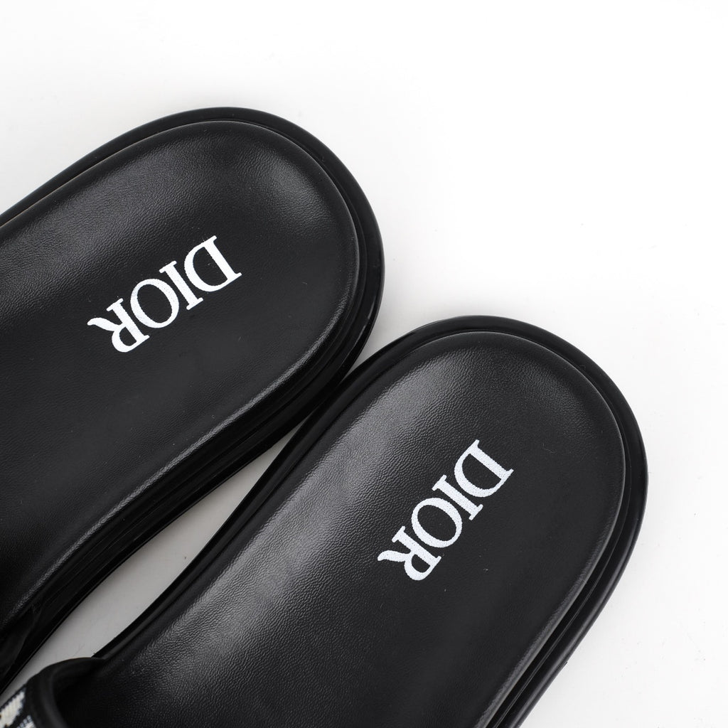 Christian Dior H-Town Oblique Platform Slides