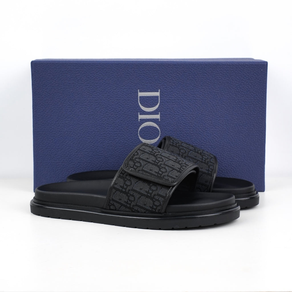Christian Dior H-Town Oblique Platform Slides