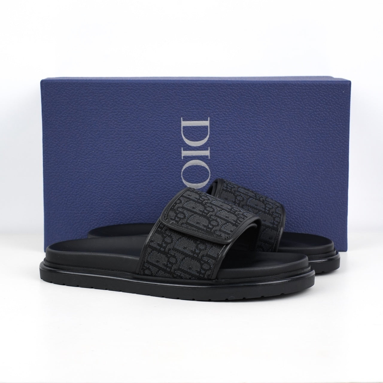 Christian Dior H-Town Oblique Platform Slides
