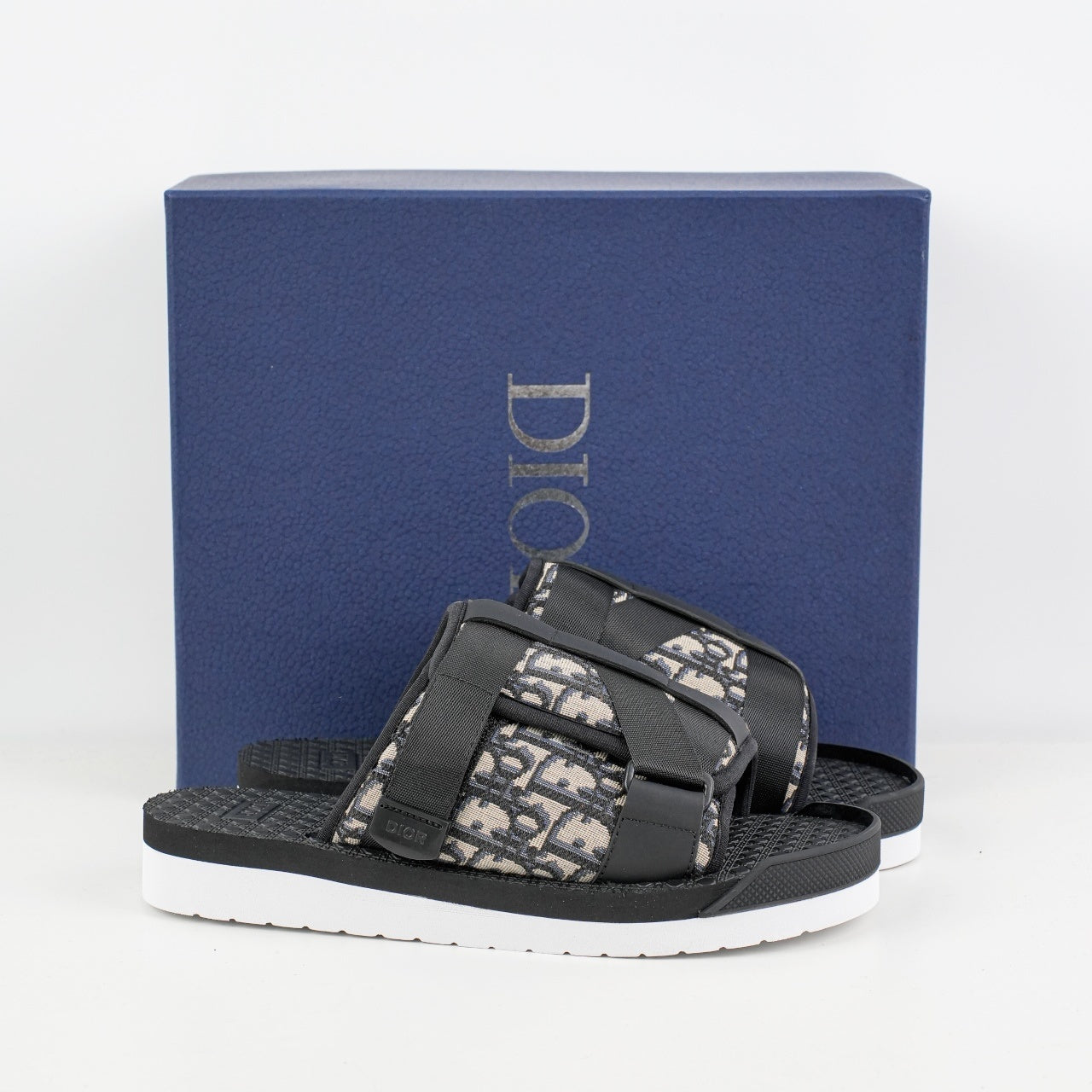 Christian Dior Alpha Oblique Embroidered Slippers