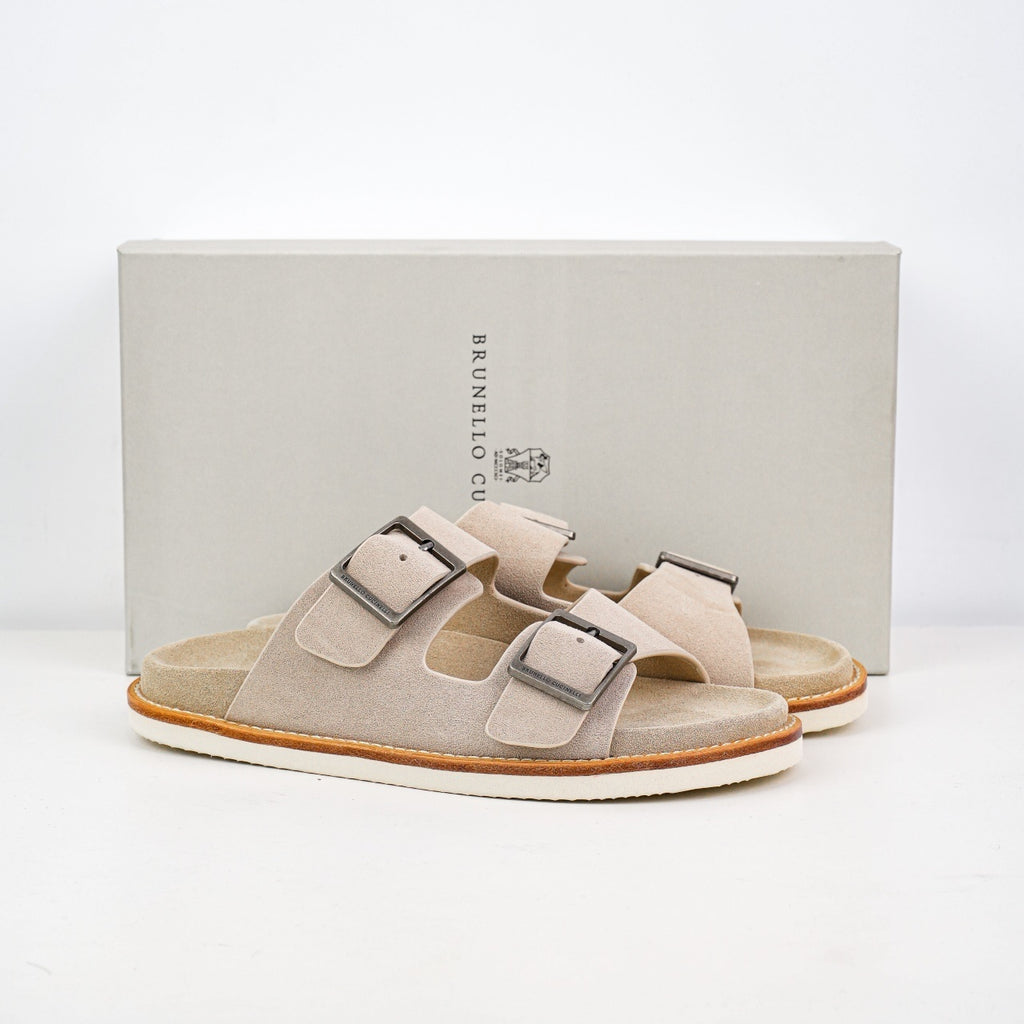 Brunello Cucinelli Suede Anti-Slip Slides