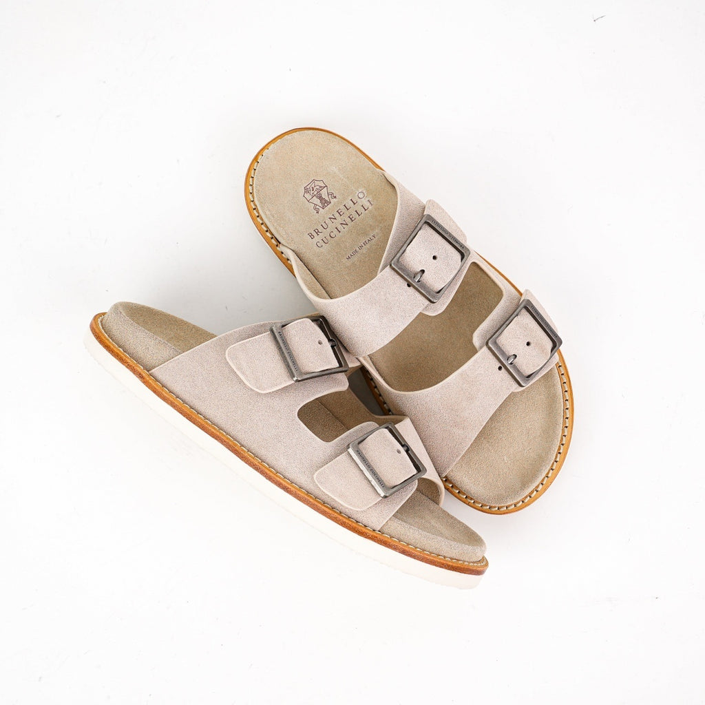 Brunello Cucinelli Suede Anti-Slip Slides