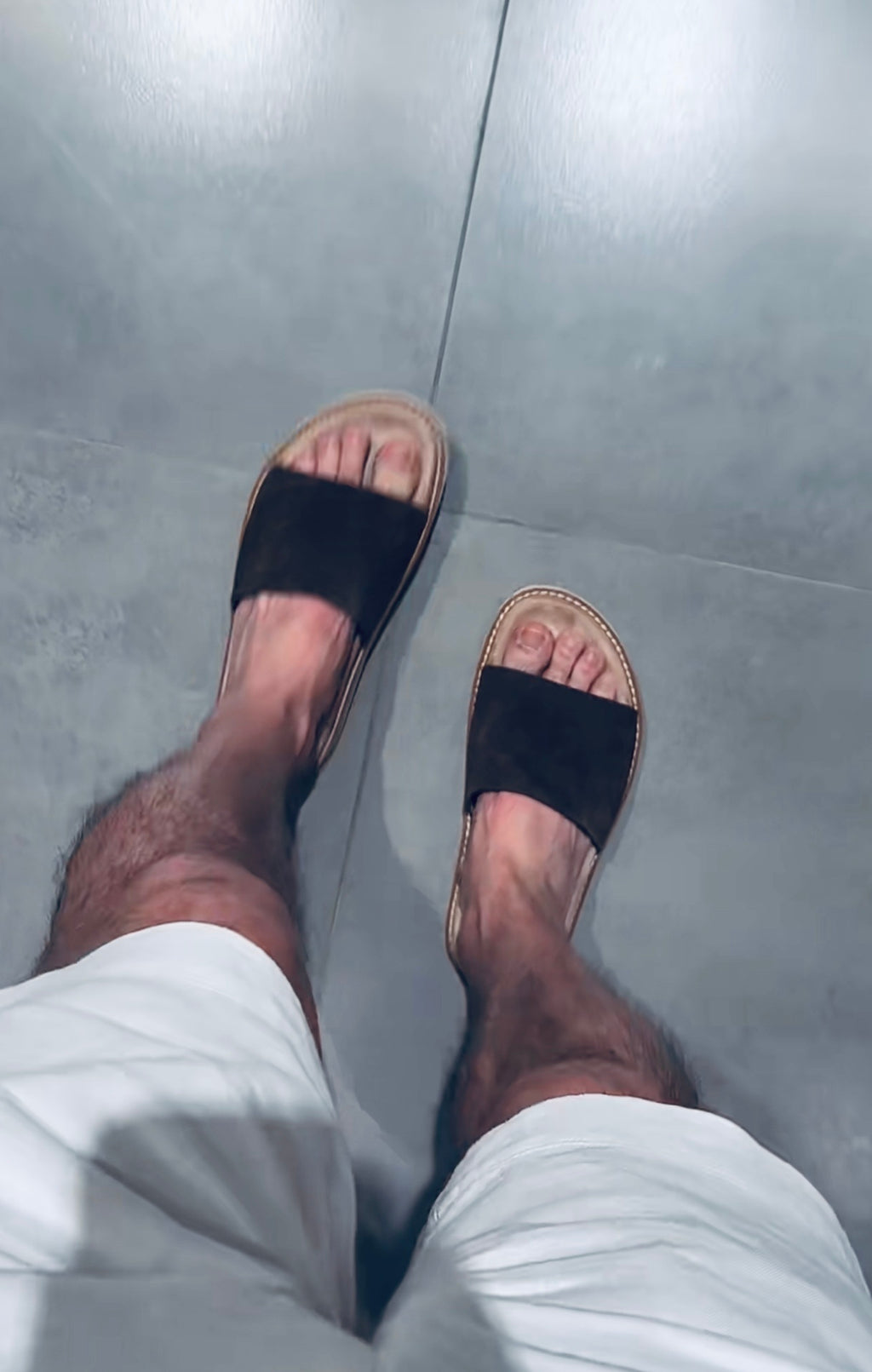 Brunello Cucinelli Logo Suede Flip Flops