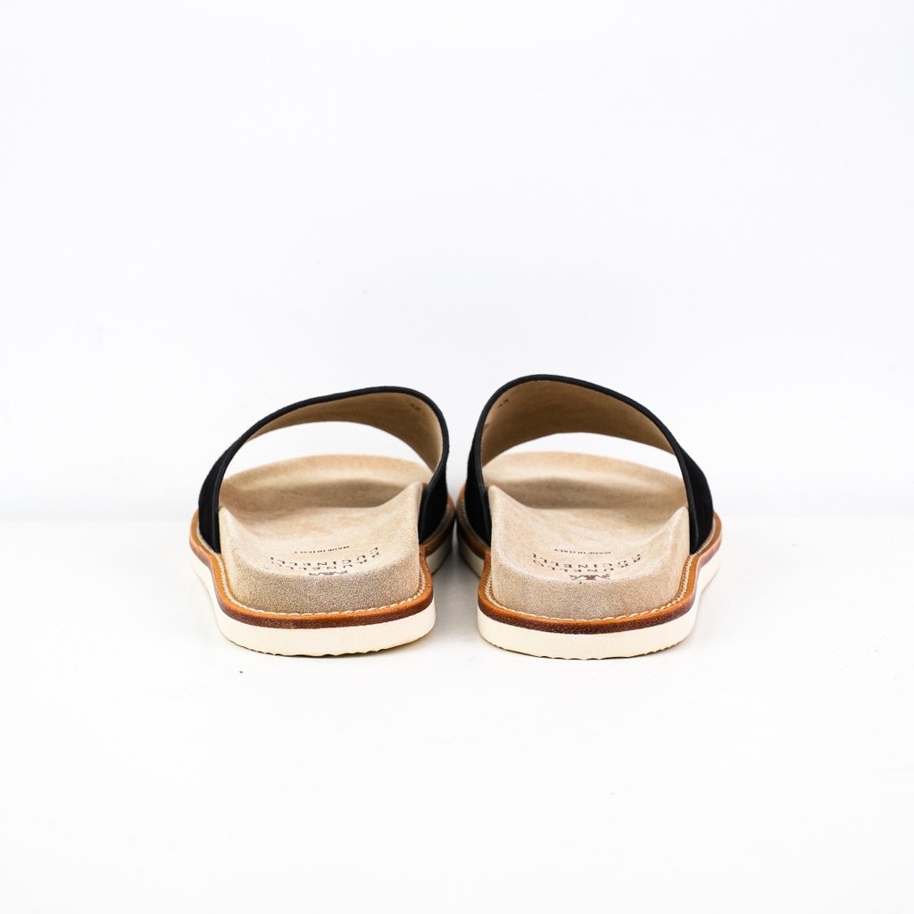 Brunello Cucinelli Logo Suede Flip Flops