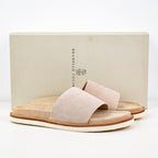 Brunello Cucinelli Logo Suede Flip Flops