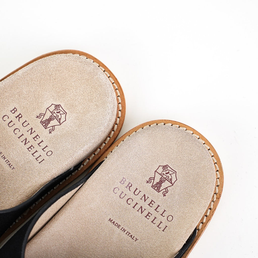 Brunello Cucinelli Logo Double-Breasted Slides