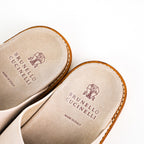 Brunello Cucinelli Logo Double-Breasted Slides