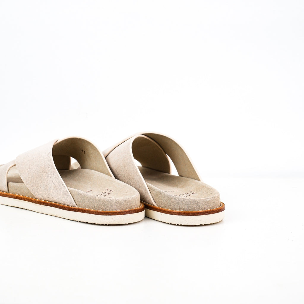 Brunello Cucinelli Logo Double-Breasted Slides