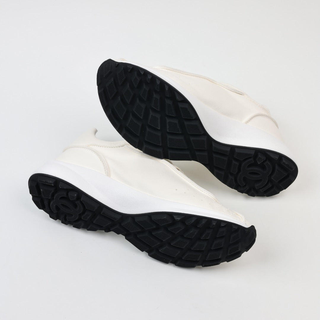 Chanel Interlocking CC Leather Sneakers
