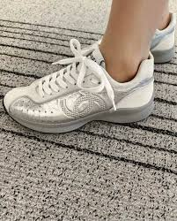 Chanel Laminated Calfskin Suede CC Sneakers