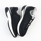 Chanel Black Fabric and Suede CC Sneakers