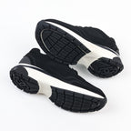 Chanel Black Fabric and Suede CC Sneakers