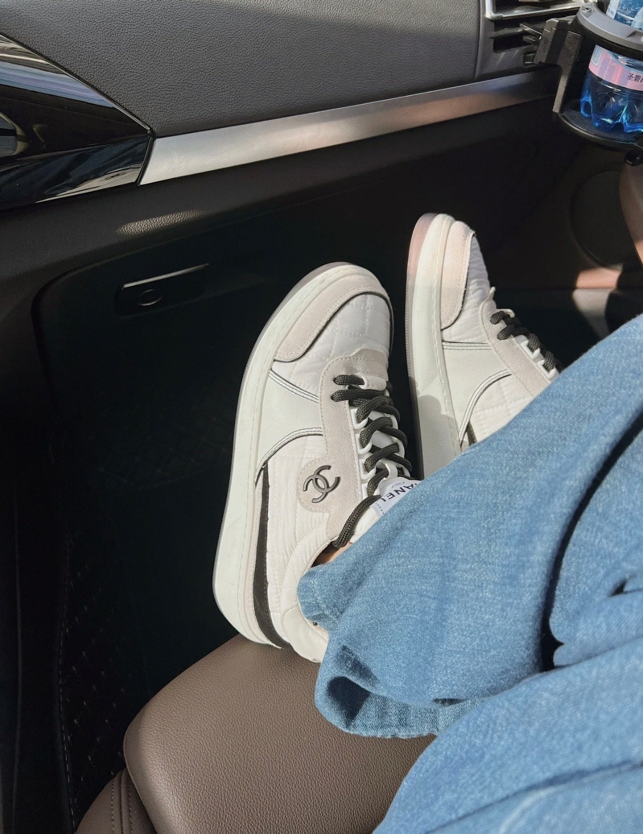 Chanel Suede Quilted Tennis Sneakers