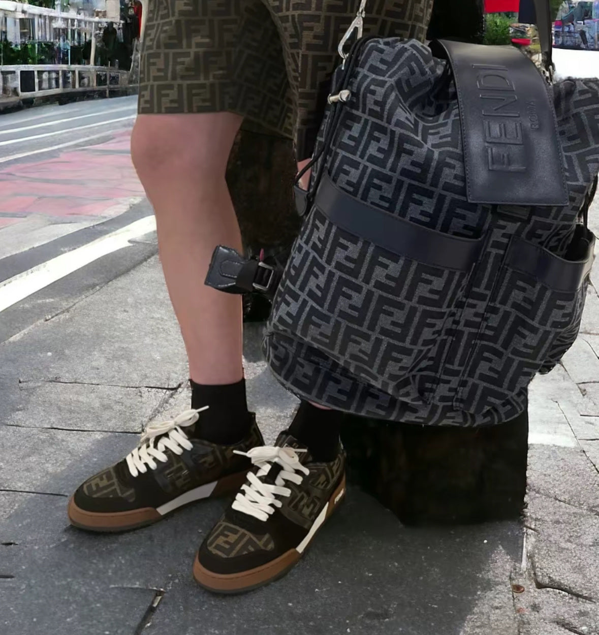 Fendi Match Low-Cut Sneakers