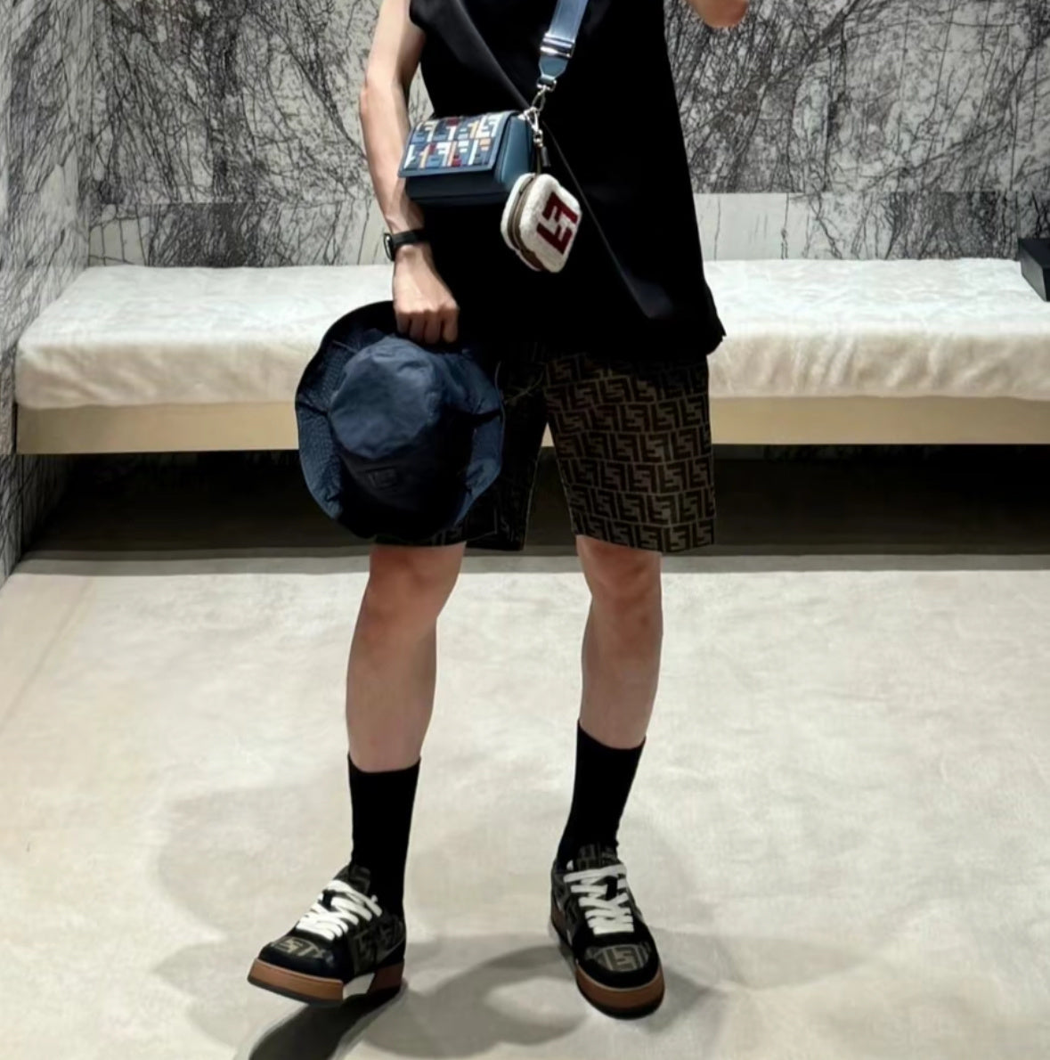 Fendi Match Low-Cut Sneakers