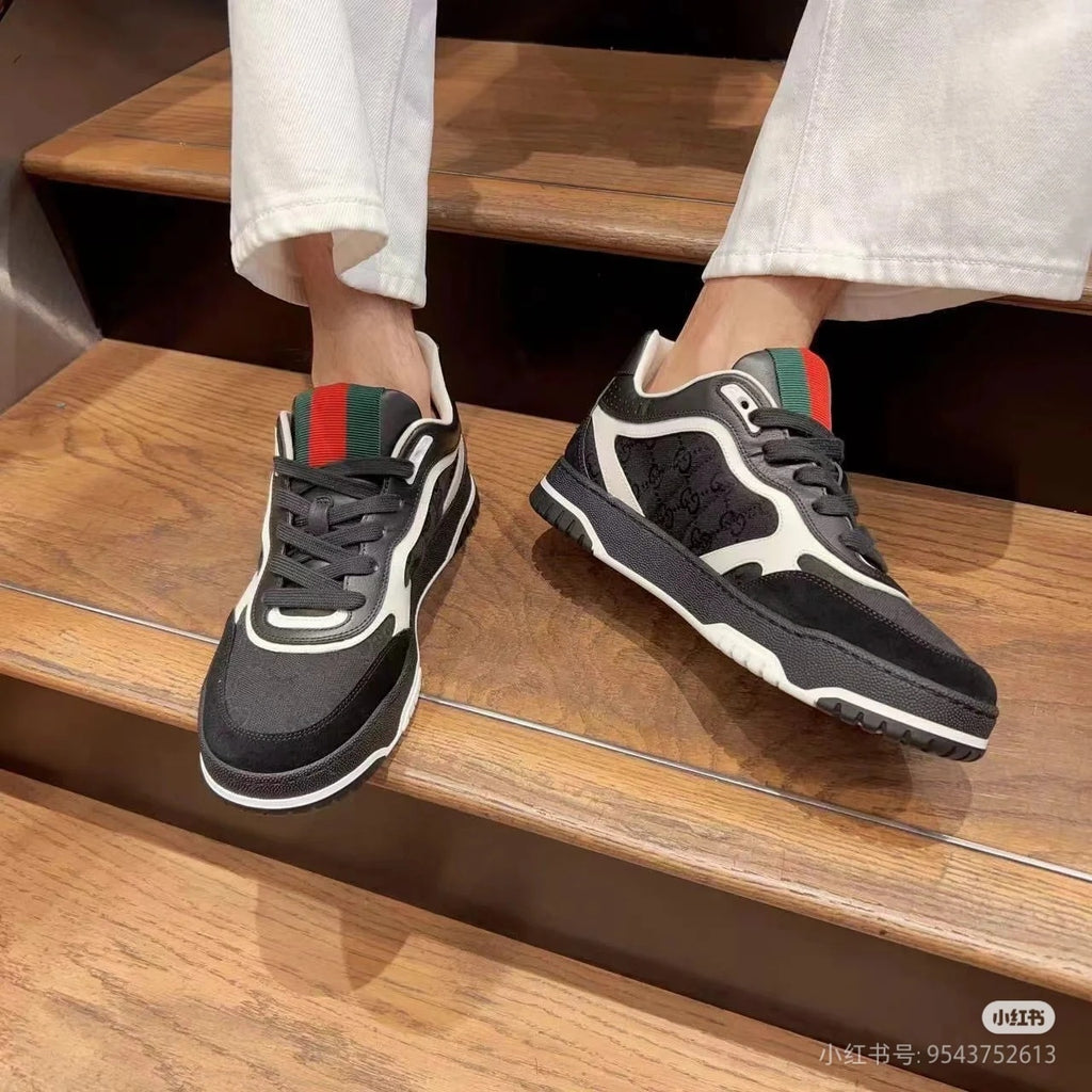 Gucci Re-Web Leather Sneakers Low-Top