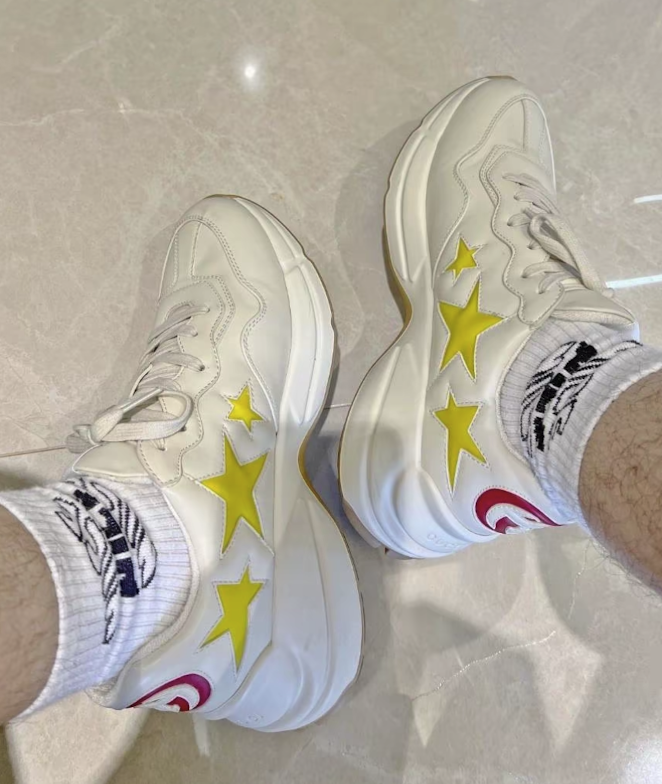 Gucci Rhyton Leather Sneakers