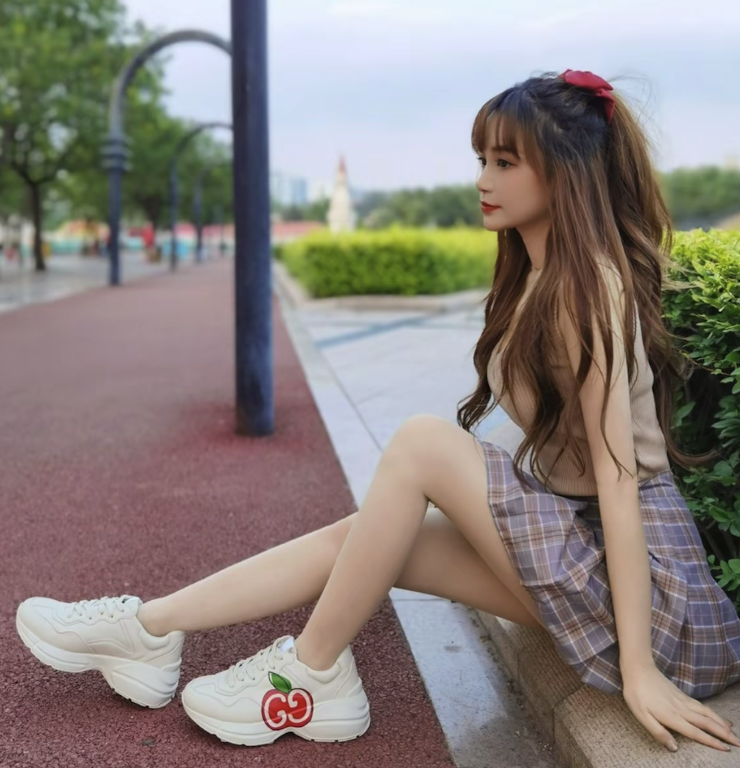 Gucci Rhyton Leather Sneakers