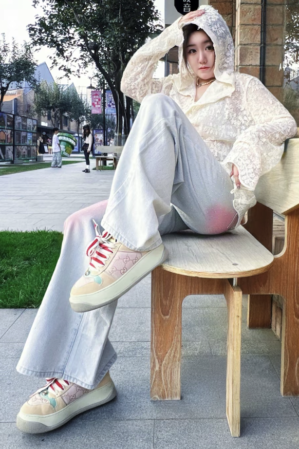 Gucci Screener Thick-Sole Sneakers