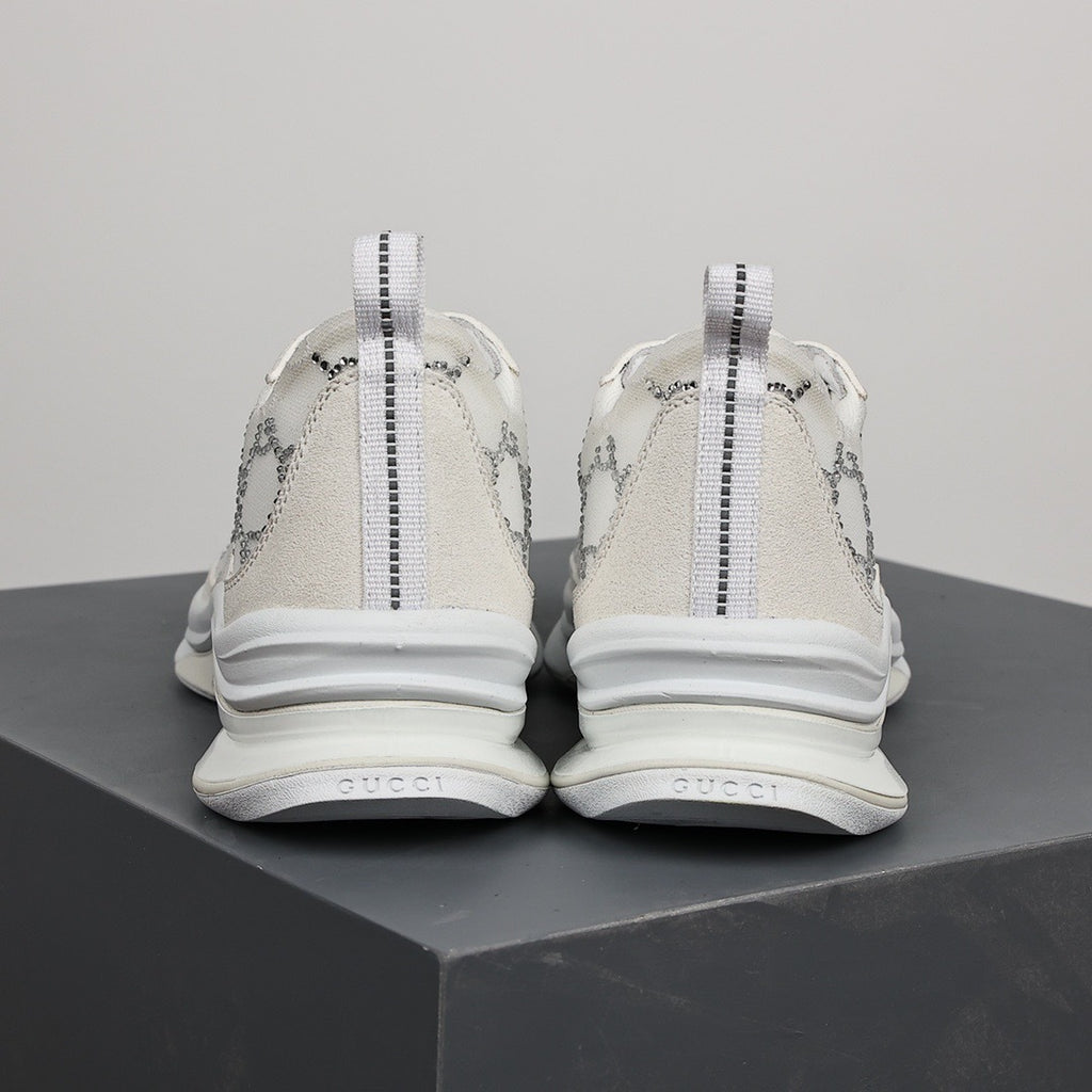 Gucci Run GG Suede and Mesh Sneakers
