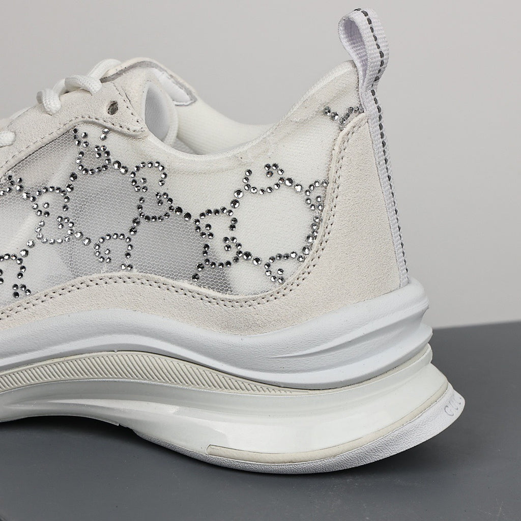 Gucci Run GG Suede and Mesh Sneakers