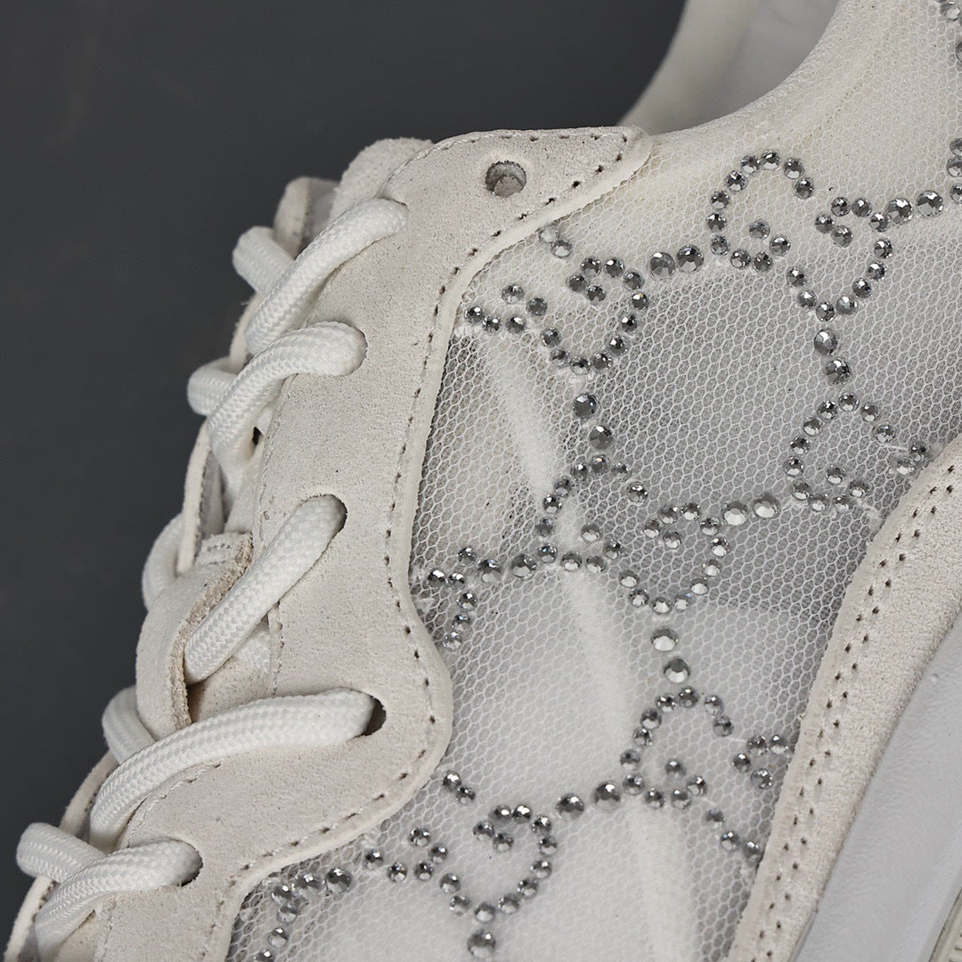 Gucci Run GG Suede and Mesh Sneakers