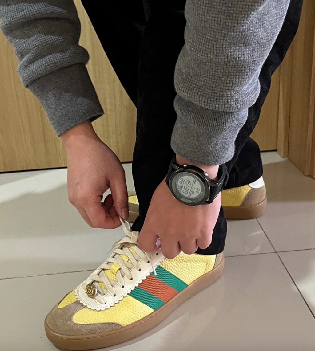 Gucci G74 Web Sneakers