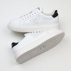 Prada Leather Platform Low-Top Sneakers