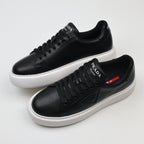 Prada Leather Platform Low-Top Sneakers