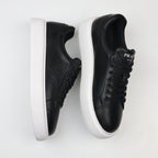 Prada Leather Platform Low-Top Sneakers
