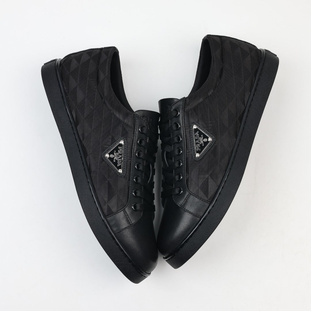 Prada Leather and Re-Nylon Sneakers